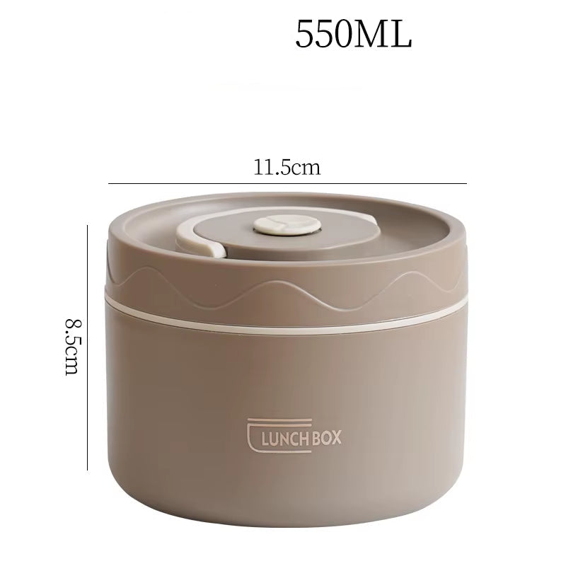 Insulated Stainless Steel Portable Lunch Box - Leakproof Multi-Layer Bento for Students