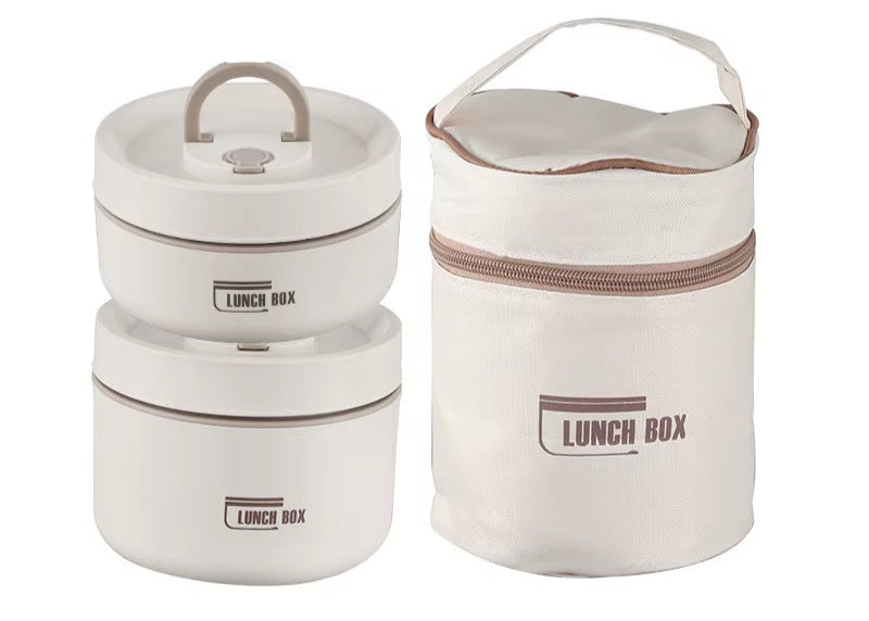 Insulated Stainless Steel Portable Lunch Box - Leakproof Multi-Layer Bento for Students