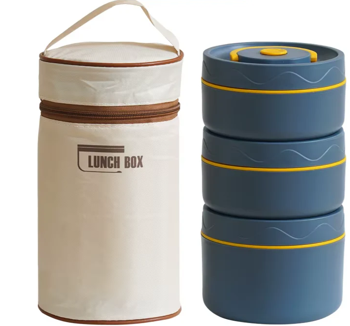 Insulated Stainless Steel Portable Lunch Box - Leakproof Multi-Layer Bento for Students