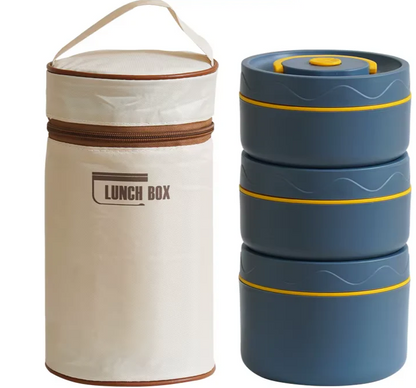 Insulated Stainless Steel Portable Lunch Box - Leakproof Multi-Layer Bento for Students