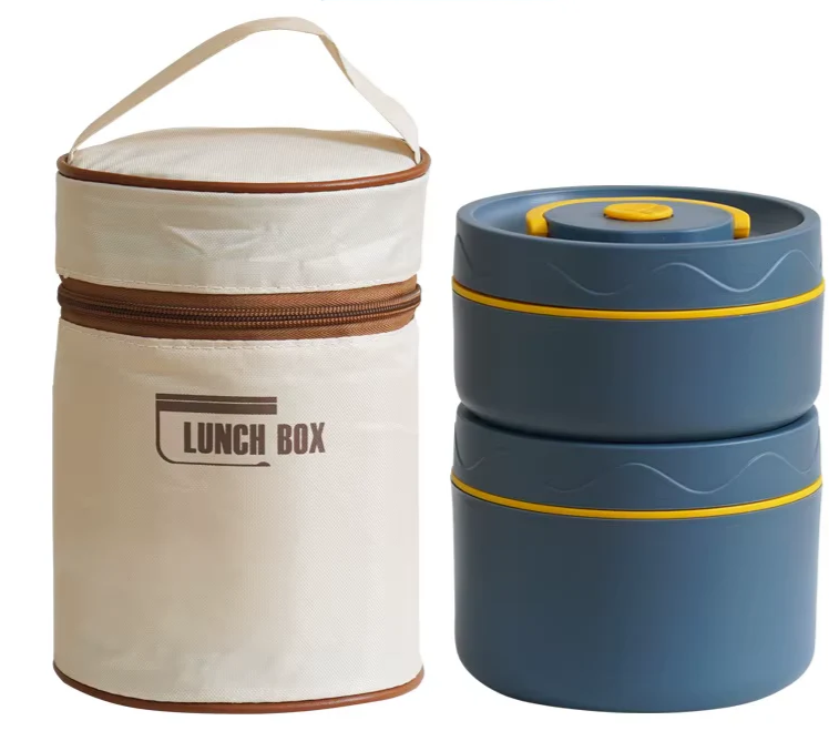 Insulated Stainless Steel Portable Lunch Box - Leakproof Multi-Layer Bento for Students