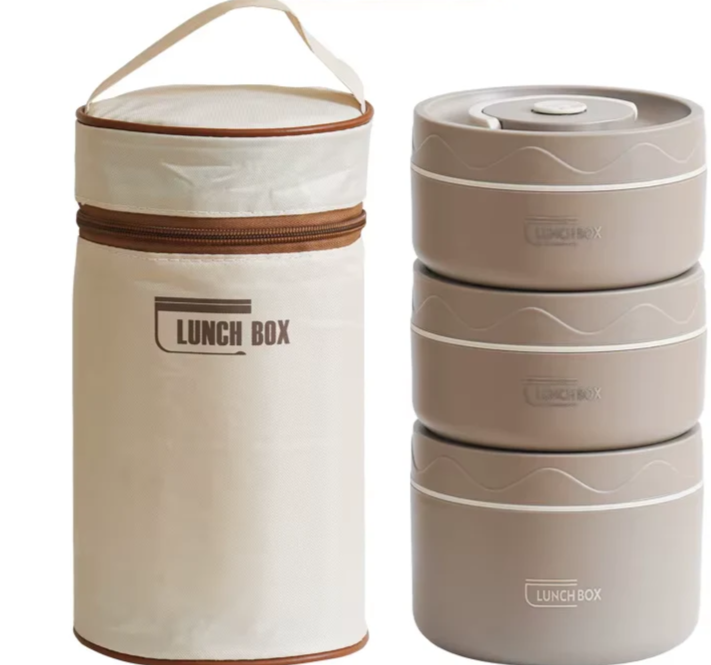 Insulated Stainless Steel Portable Lunch Box - Leakproof Multi-Layer Bento for Students