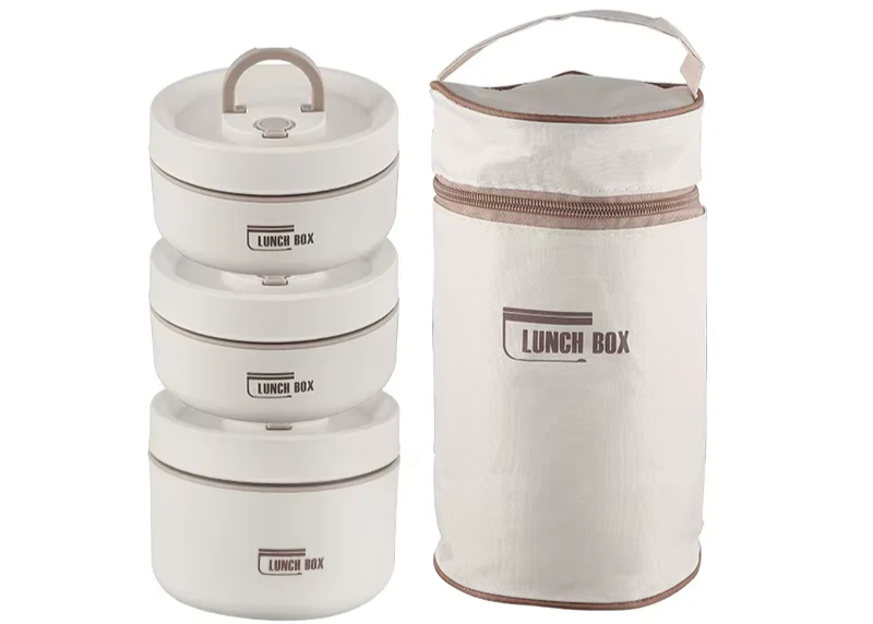 Insulated Stainless Steel Portable Lunch Box - Leakproof Multi-Layer Bento for Students