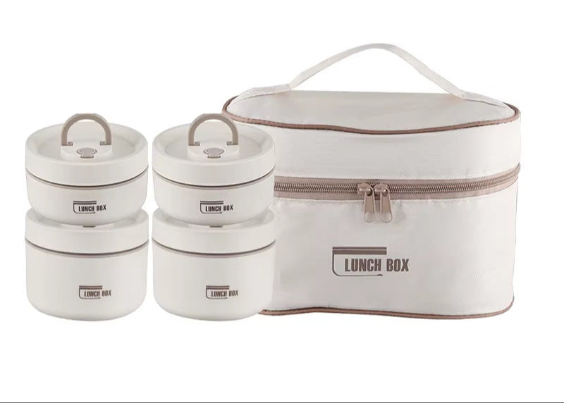 Insulated Stainless Steel Portable Lunch Box - Leakproof Multi-Layer Bento for Students