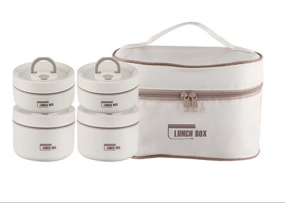 Insulated Stainless Steel Portable Lunch Box - Leakproof Multi-Layer Bento for Students